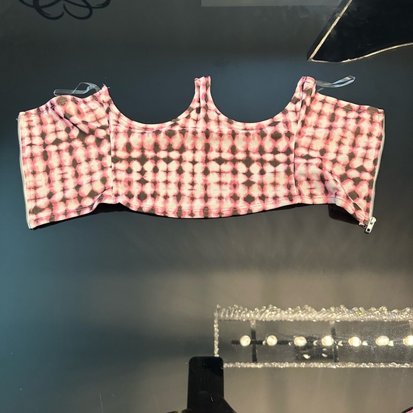 Chic Couture Pink Gingham Halter Jumpsuit - Picture 6 of 7